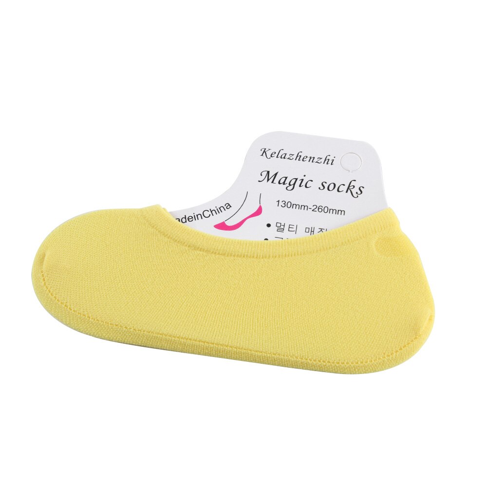Onzichtbare katoenen sokken voor dames, antislip, loafer voering, enkel, laag, vrouwelijk, onzichtbaar, kleur, voor meisjes, kousen: Geel