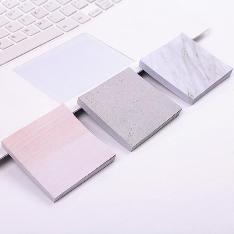 Zelfklevende Sticker Marmer Patroon Notepad Sticky Notes Memo Pads Kantoorbenodigdheden En Schoolbenodigdheden 80 Pagina 'S/1 stuks