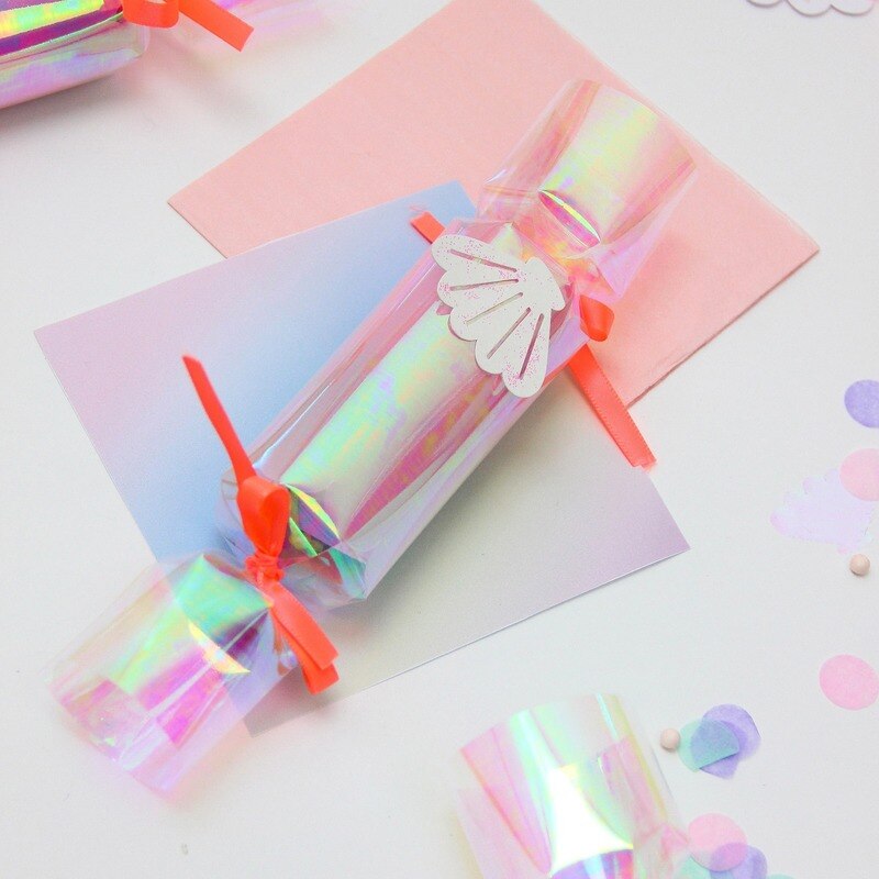 6 stk/sæt havfrue push pop salut konfetti fødselsdagsfest indretning bryllup jubilæum fester baby shower forsyninger foto rekvisitter