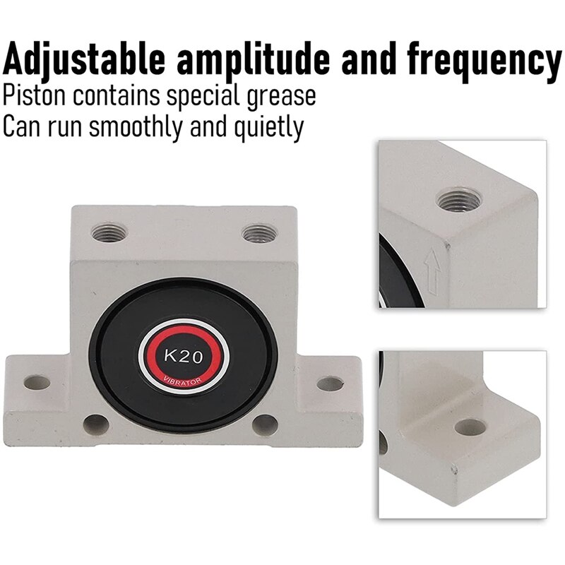 1/4 pneumatische Turbine Vibratoren Einstellbare Aluminium Legierung 245-4000N Pneumatische Vibrator Oszillator Ball Typ