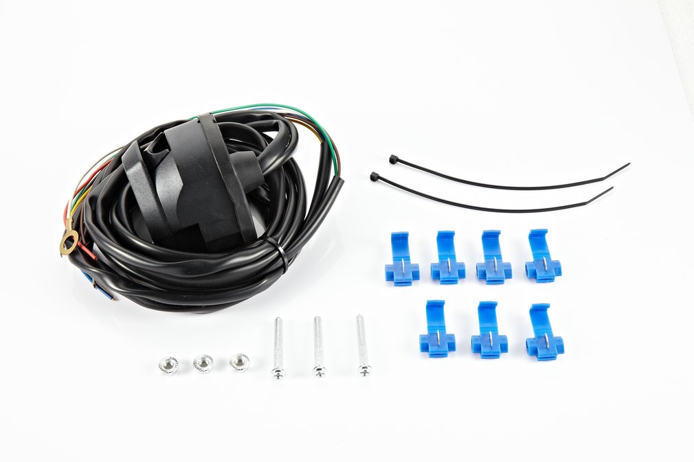 7 -aderige 2m- aanhangwagenkabelset, aanhangwagencontactdoosset, 7- pins elektrische set, e-kit kabelboom, tractiehaak, auto-accessoires
