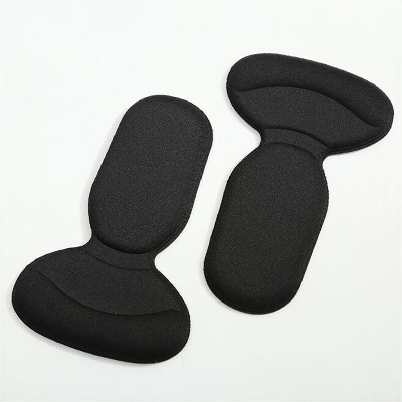 1 par Durable T-forma hilo más grueso en la parte posterior del pie ropa engomada alta tacones suave antideslizante de zapato cojín Accesorios: Black