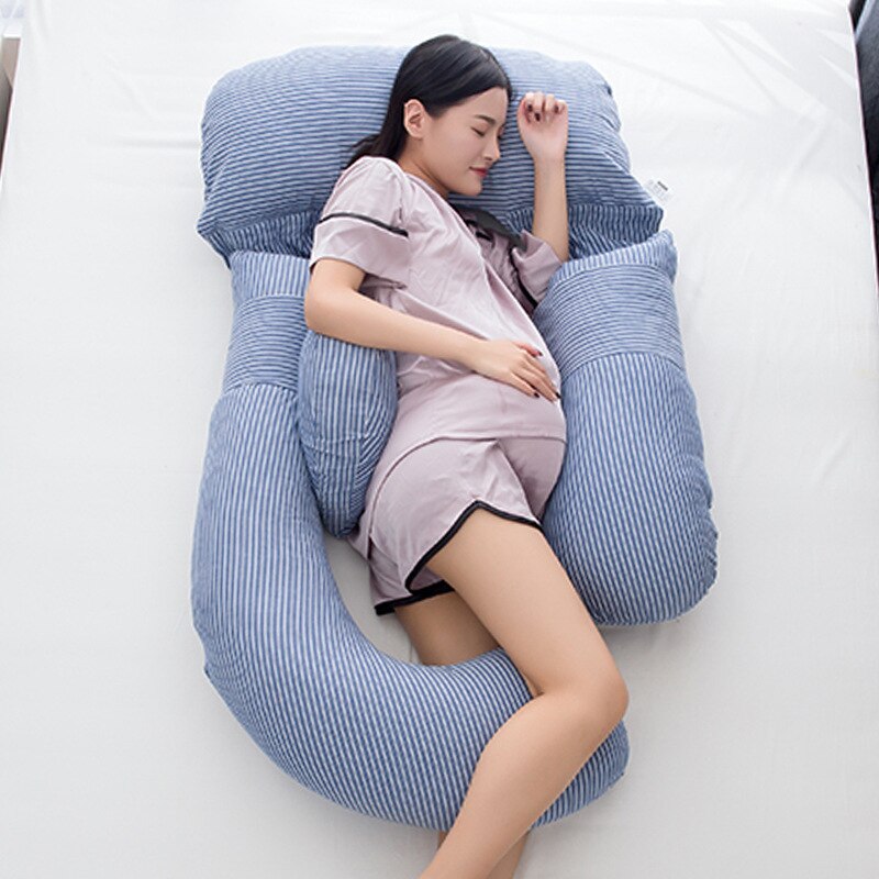 ARLinens 12ft U-Shaped Maternity Pillow – With Free Pillowcase – Hollowfiber Fill