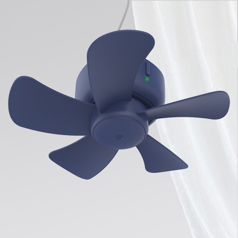 Mini Home Dormitory Ceiling Fan Student Bed-mounted USB Charging Ultra-quiet 4-speed Adjustable Energy-saving Ceiling Fan