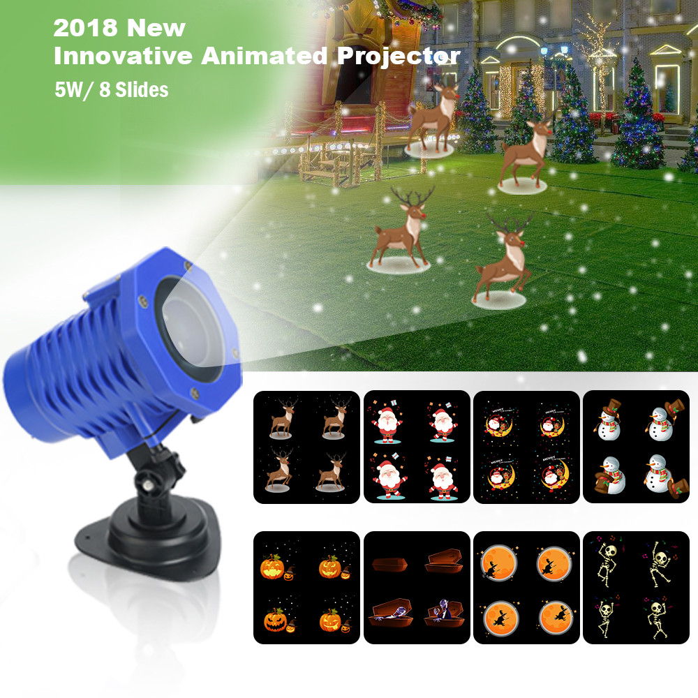 Rotating Projection Led Lights 8PCS Pattern Lens F... – Grandado