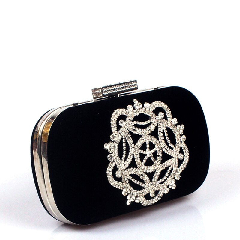 Velvet diamonds wine red evening bags mini purse clutch with chain shoulder evening bag for wedding