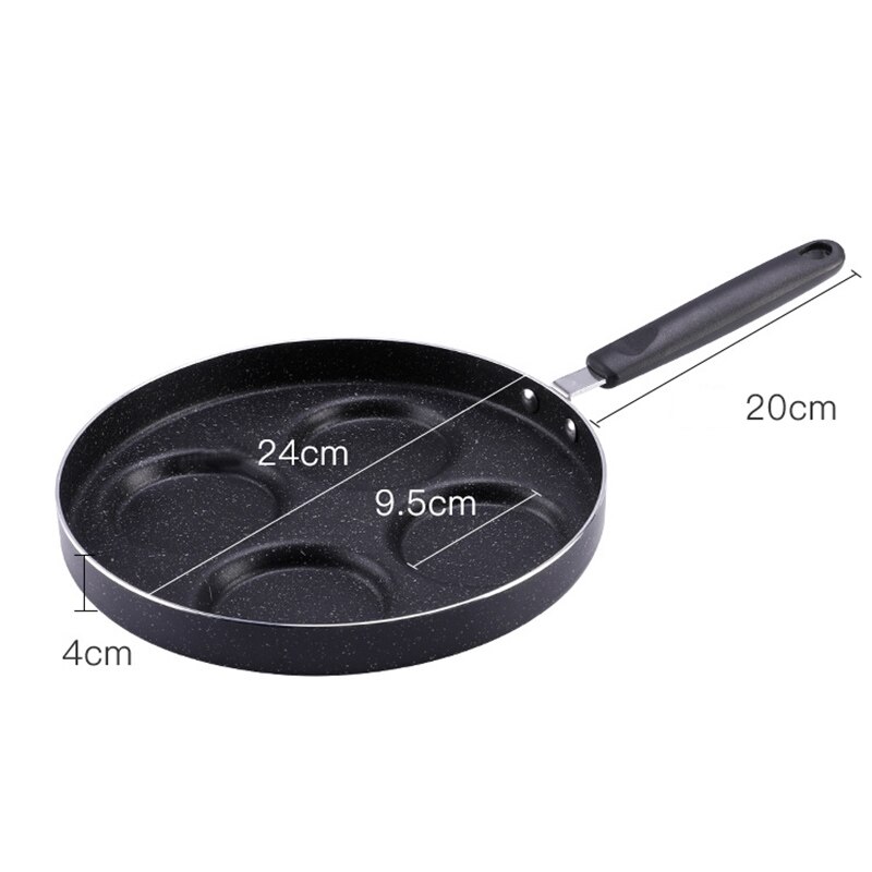 Mini Nonstick Gebakken Pan Vier-Gat Draagbare Voor Pannenkoeken Ontbijt Omelet Keuken HYD88