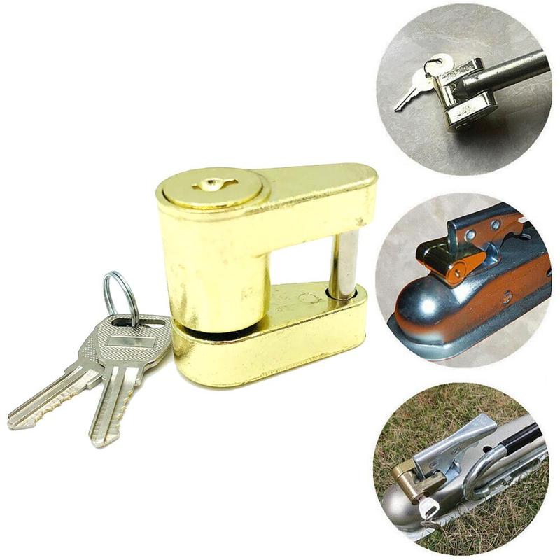 1 stk trailer koblingslås 1/4 "pin trailer kobling træk nøglen hængelås sikkerhed beskytter tyveri med nøgler trailer tilbehør