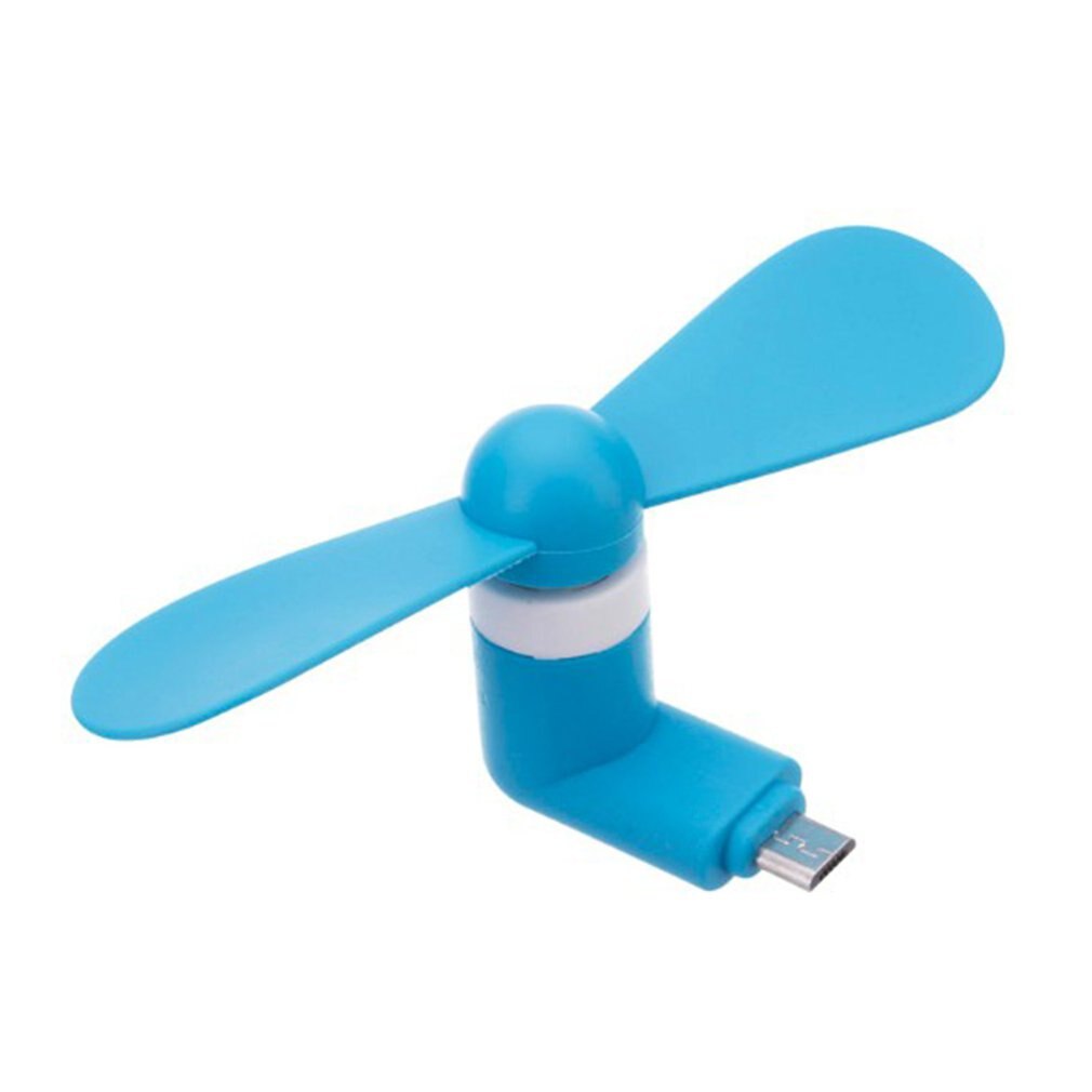Pour Android Portable Cool Micro USB ventilateur téléphone Portable USB ventilateurs basse voix pour Android téléphone Portable USB alimentation: Black