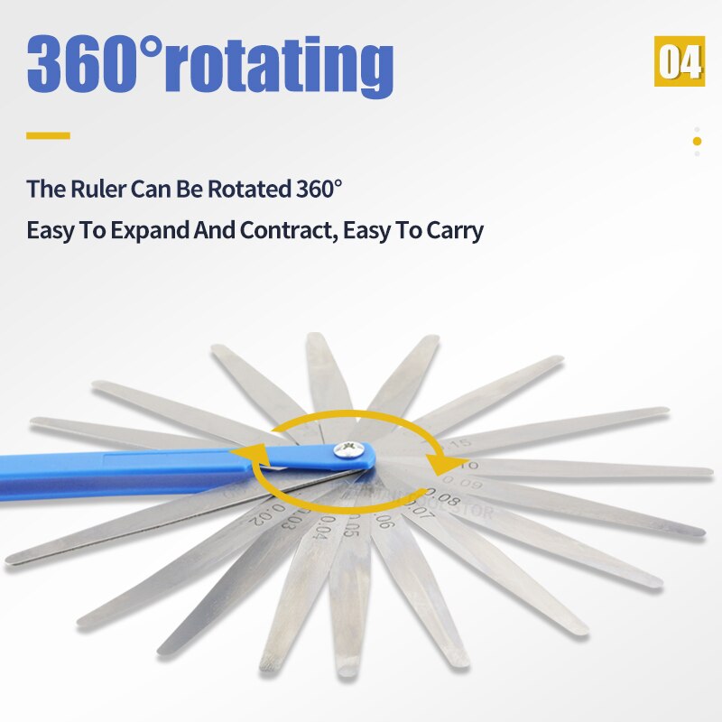 15150a17 comprimento medidor de medição métrica calibre de espessura gage conjunto lâmina gap válvula de enchimento calibre de feltro para ferramentas de layout de medição de espessura