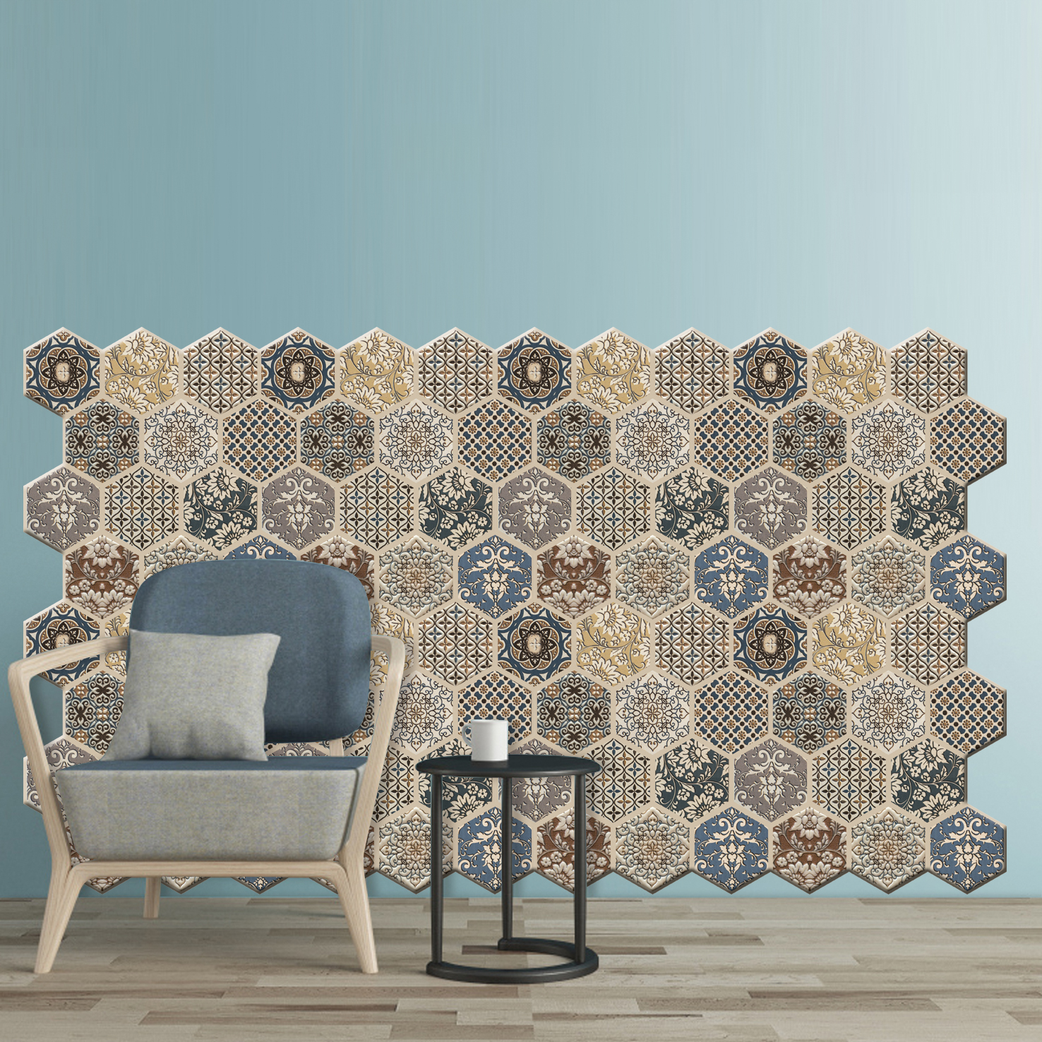 Picture of Bohemian style 3D wallpaper imitation brick wall p... – Vicedeal