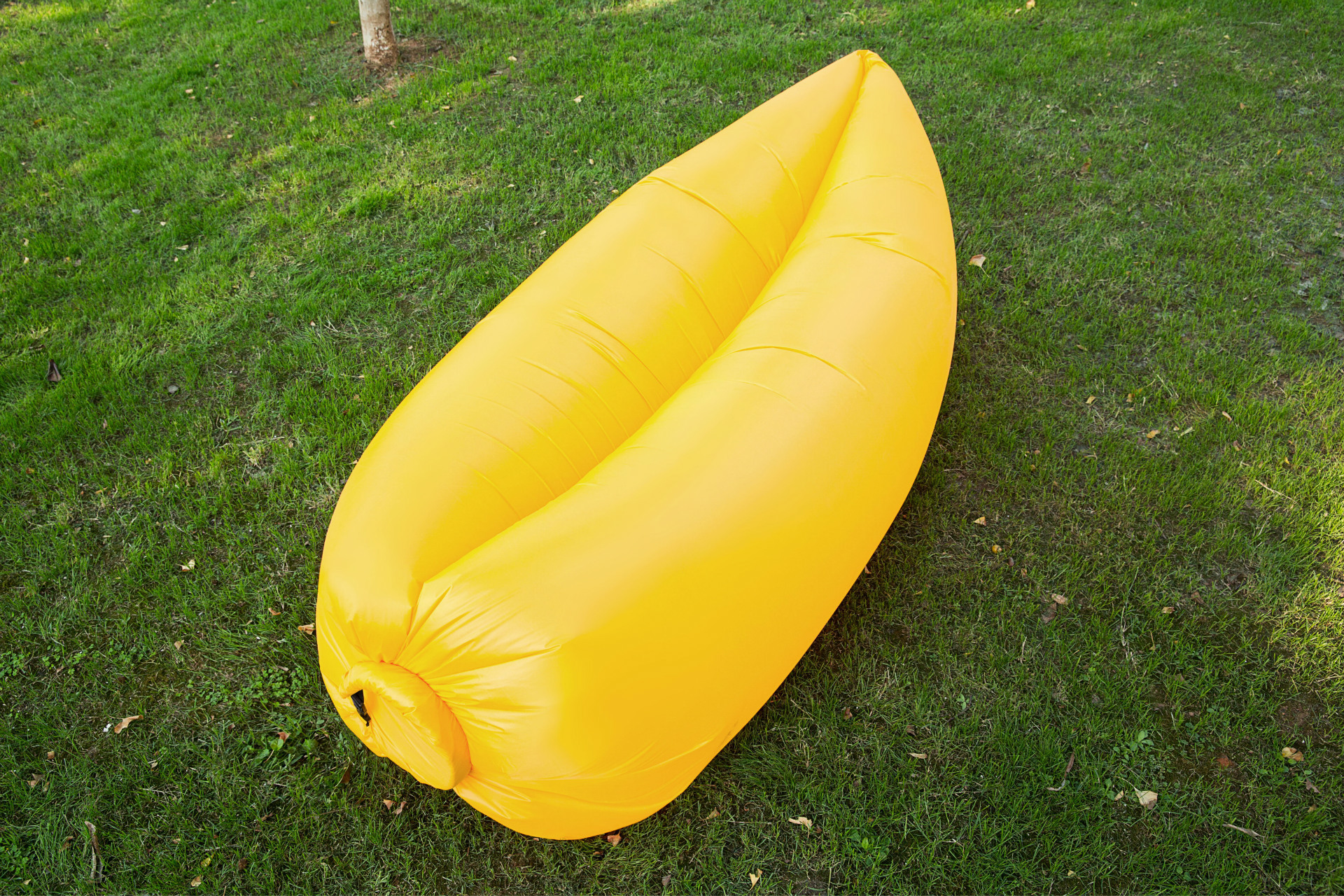 Lit d'air lit gonflable canapé pique-nique Airbag sac de plage paresseux canapé Pad lit gonflable pique-nique pique-nique coussin de couchage: Jaune