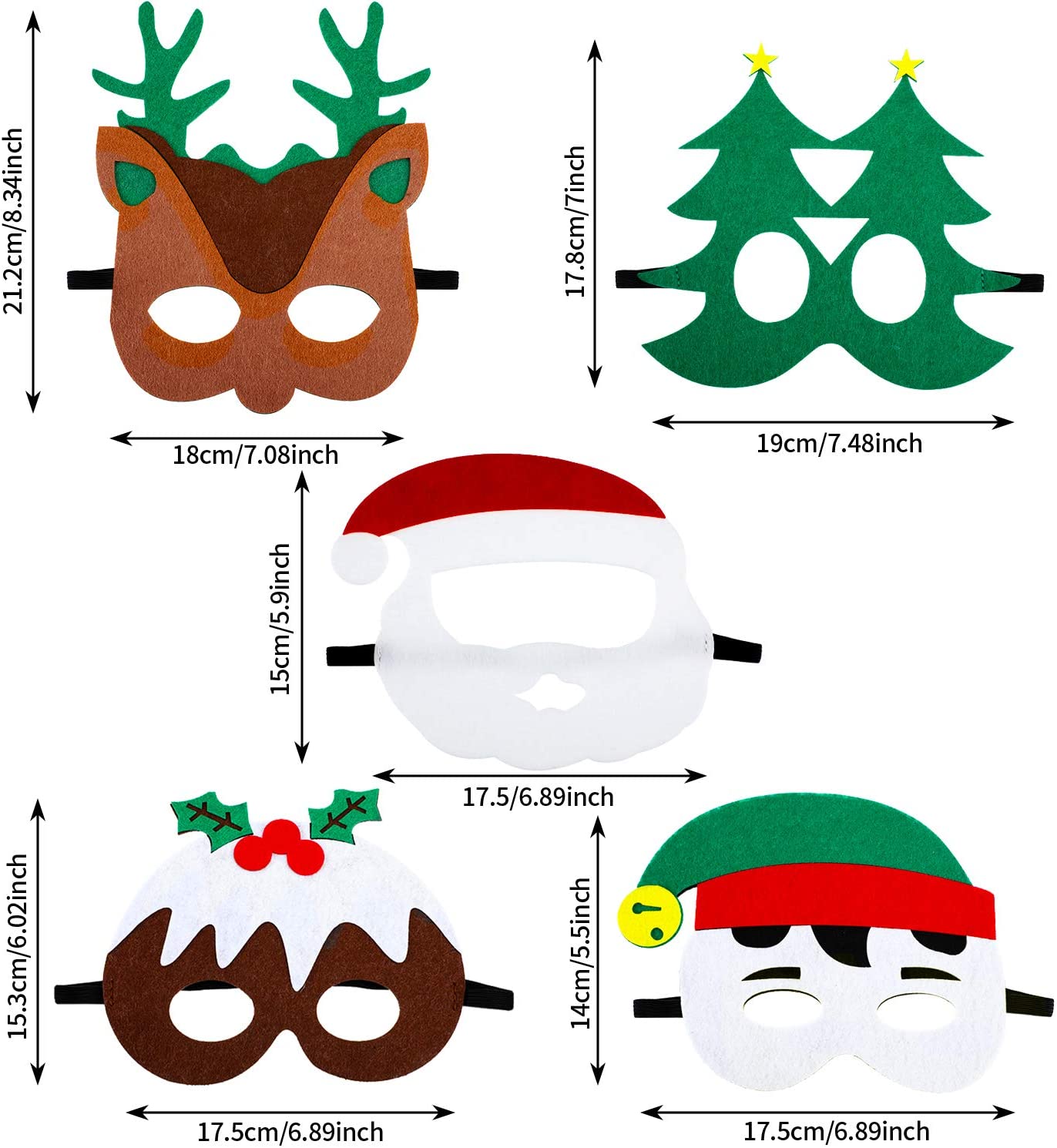 10pcs Christmas Mask Face Masks Cute Funny Christm... – Vicedeal