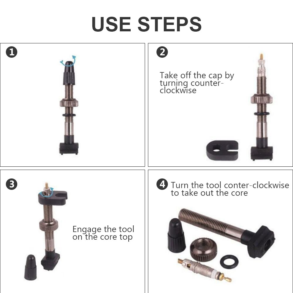 2/6/12PCS Presta Valve Brass Core W/ Optional Tool CNC-machined FV MTB Road Bike Tubes Repair Tire Service Parts