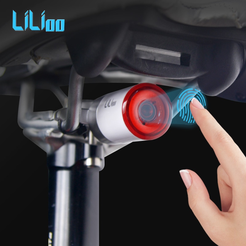 Bicycle Touch Smart Sensor Taillight Brake Vibration Induction Bike Rear Light USB Fast Charge MTB Road Bicycle Tail Light