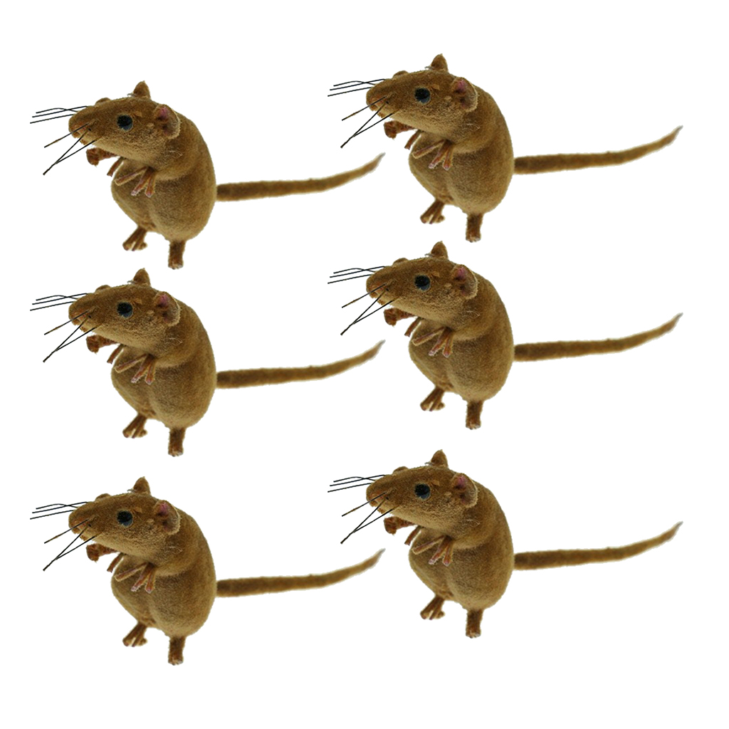 Pak Van 6 Vivid Muis Dier Magneet Toys Outdoor Tuin Gazon Boom Decor Bloempot Miniatuur Craft