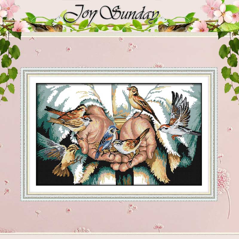With Love In The Hands Patterns Counted Cross Stitch 11 14CT Cross Stitch Sets Cross-stitch Kits Embroidery Needlework