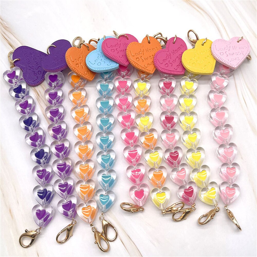 Mobiele Telefoon Lanyard Telefoon Charme Acryl Olie Liefde Armband Telefoon Sleutelhanger Diy Mobiele Telefoon Geval Sieraden Accessoires