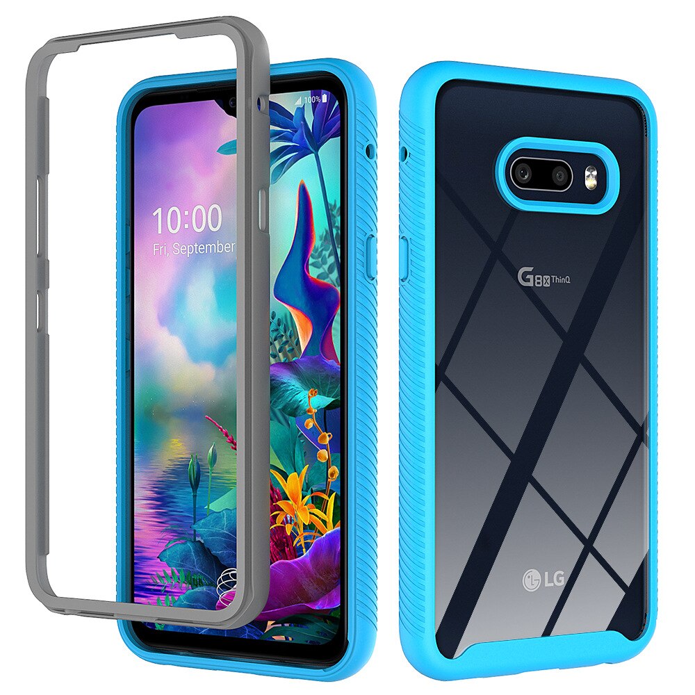 hybrid TPU/PC Himmel fallen Für LG G8X ThinQ Fundas Capa Zwei Schicht Struktur Stoßfest Kristall Klar Hülse Abdeckung für LG V50s ThinQ: Pro LG V50s ThinQ / Blau