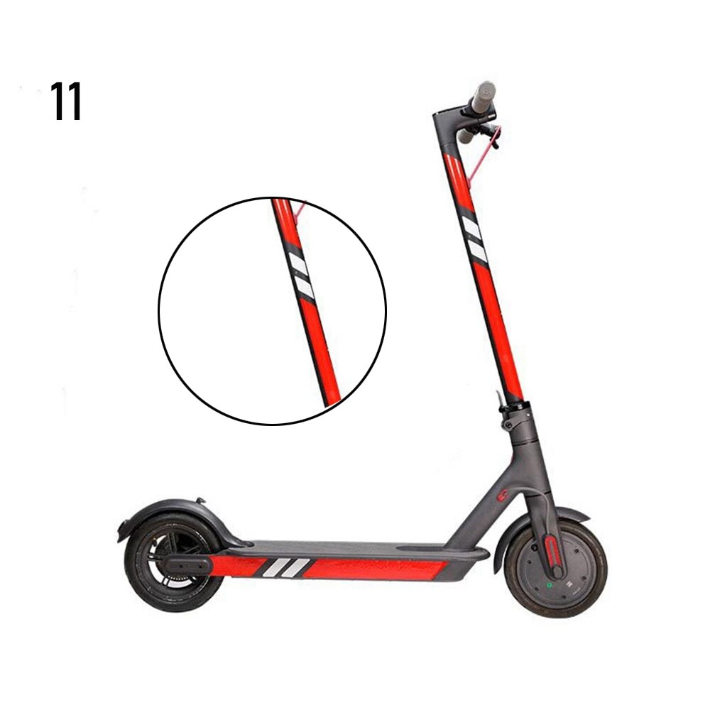 1 Set 20 Colors Reflective Styling Stickers Xiaomi Mijia M365 Night Safety Decal Skateboard Warning Strip Electric Scooter Parts: 11