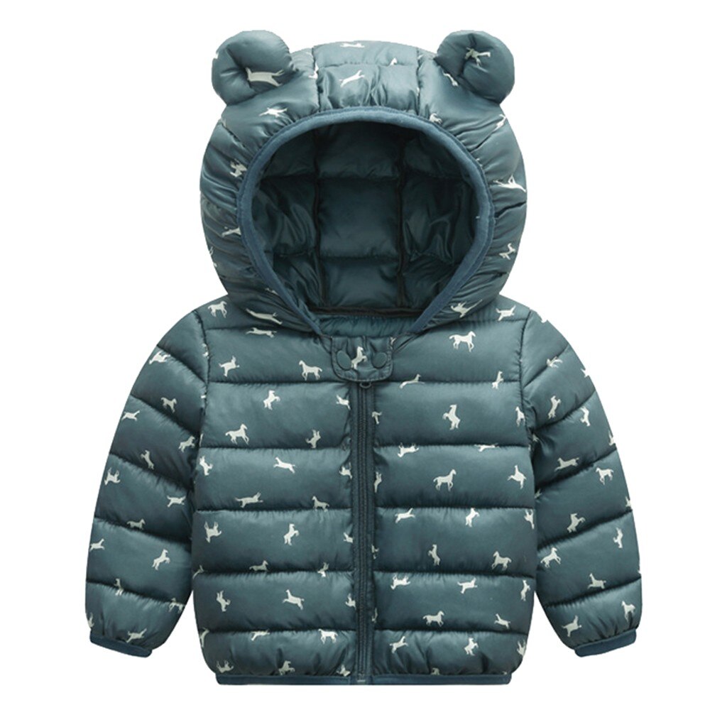 Coat For Girls Dot Print Zipper Hoodie Windbreaker For Girls Full Sleeve Hooded Winter Children'S Jackets Autumn Manteau Fille: Green / 12M