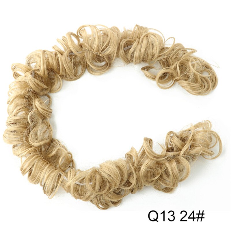 Elastic Rubber Band Curly Chignon Updo Cover Hair Bun Chignon Hair Synthetic Hairpiece Twining Ponytail Hair Extensions: Q13-24