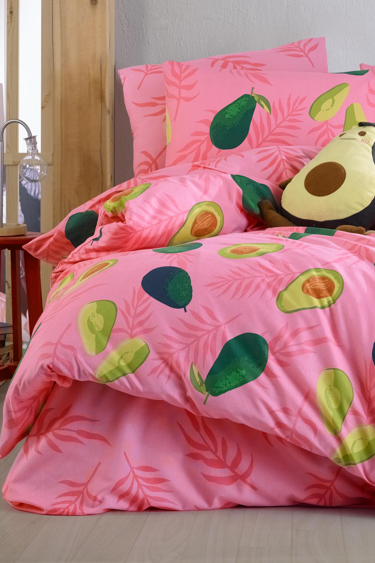 bettbezug-einstellen 3-in-1 Avocado Rosa 100 Baumwolle Einzelnen Avacado bettbezug-einstellen Teenager Art bettbezug Bettwäsche Kissen fallen