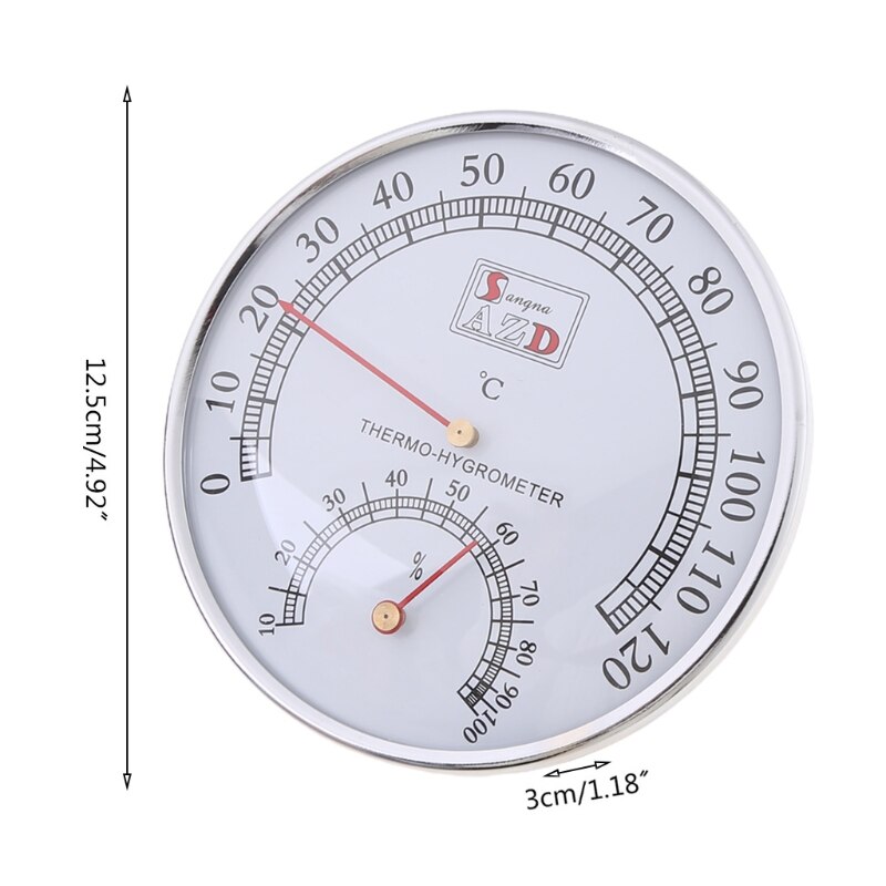 Sauna Thermometer Hygrometer Sauna Bad Indoor Muur Opknoping Mechanische Wijzerplaat Temperatuur-vochtigheidsmeter