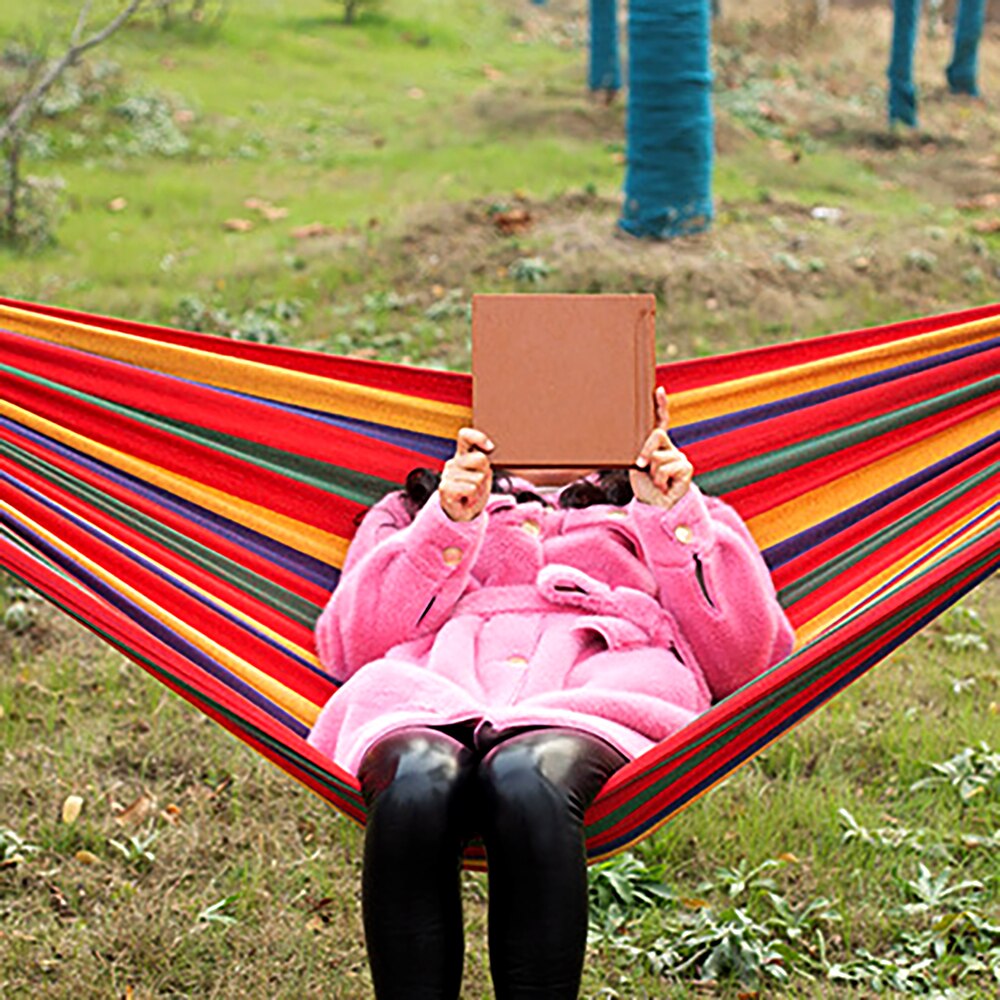 Hamac Portable en toile épaisse, lit-balançoire, chambre à coucher, intérieur, sac à dos, voyage, extérieur, camping, randonnée