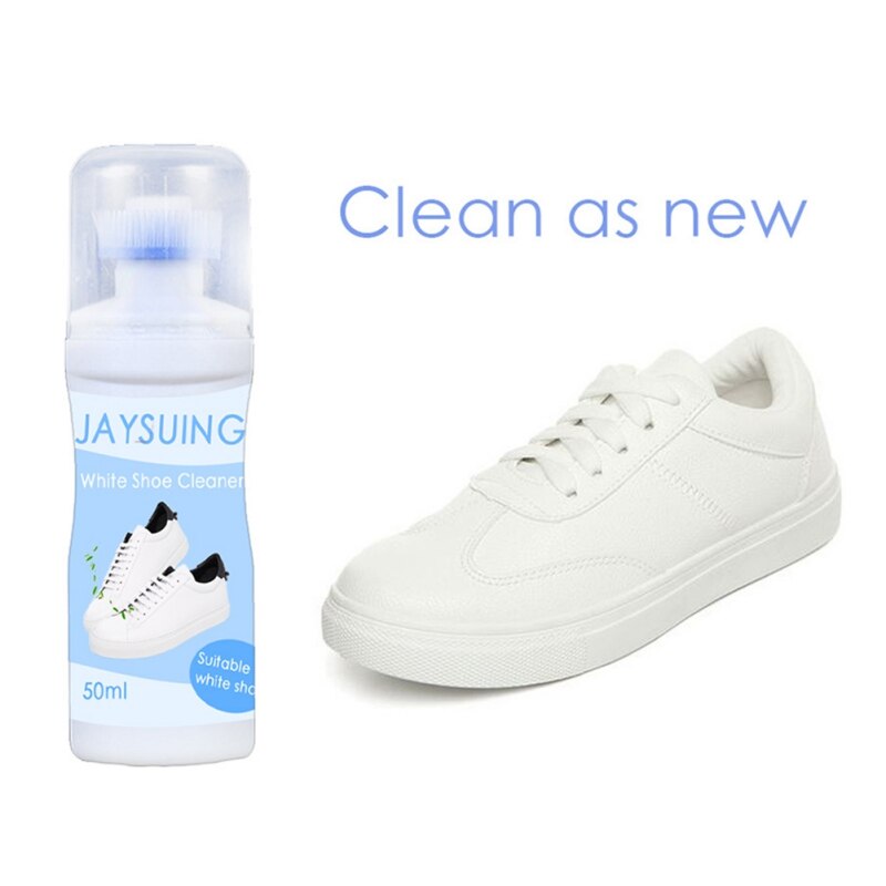 50ml hvide sko renere hvidere polske rengøringsværktøj sko børste sko sneakers afslappet læder sko rengøring sko pleje forsyninger a