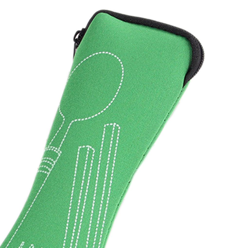 Accesorios de viaje 1 Uds. Popular 3x tenedor cuchara cubierta bolsa cubiertos Portátil Bolsa de pícnic de Camping utensilios para pícnic