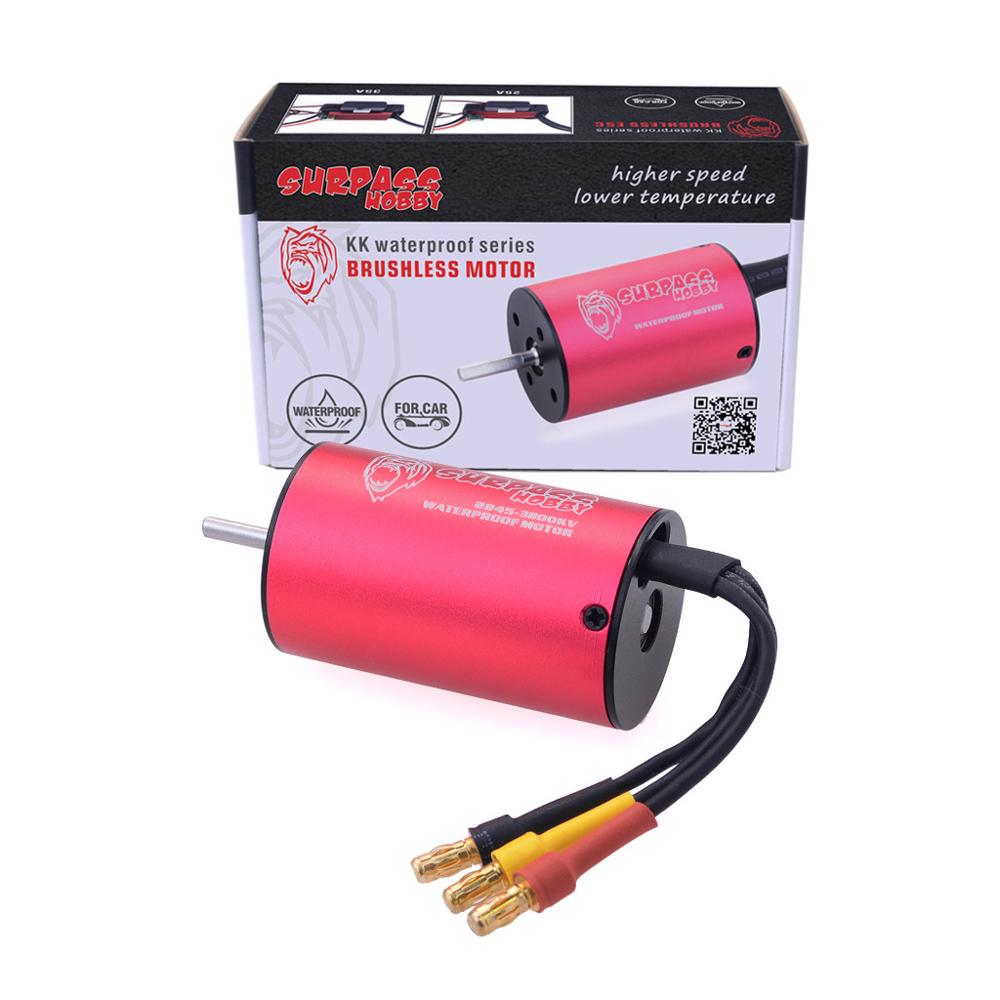 Surpass Hobby Waterproof KK 2845 Brushless Motor 2800KV 3100KV 3800KV 4370KV 4400KV 5900KV for Traxxas HSP 1/12 RC RTR Car