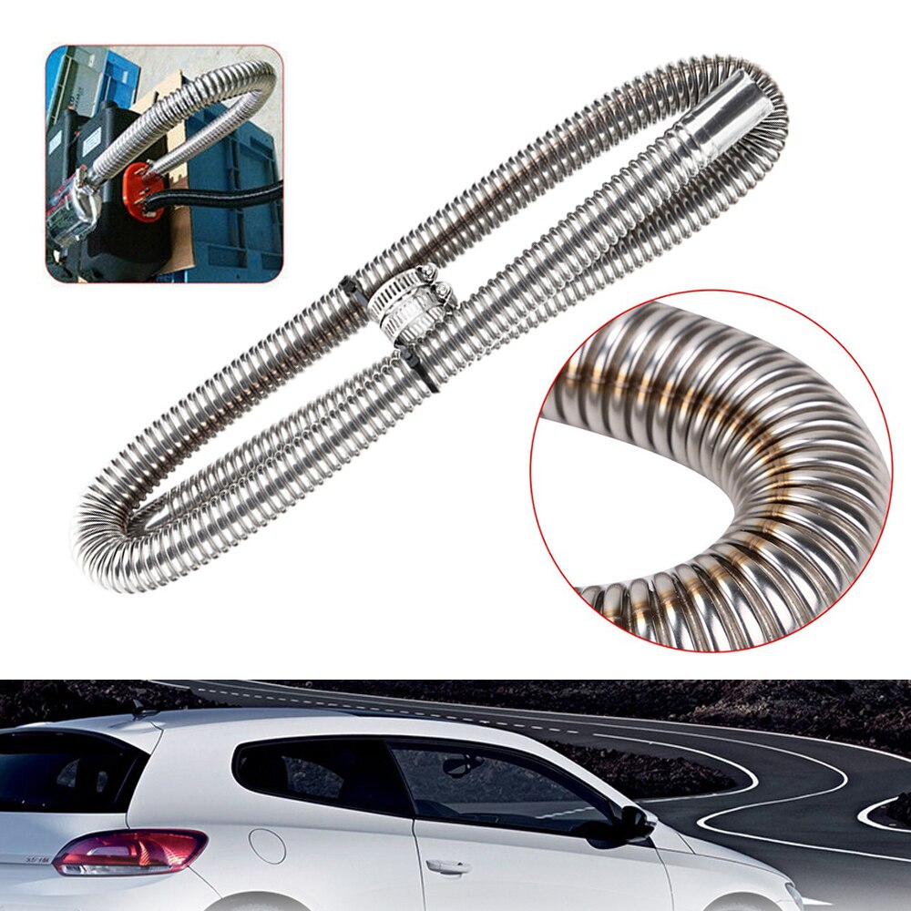 Mayitr 1pc 100cm Stainless Steel Car Auto Exhaust Pipe 25mm Silencer Parking Air Diesel Heater Kit Accessories