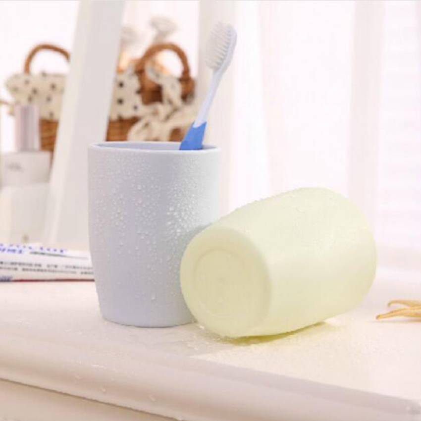 1PCS Eco-vriendelijke Japanse stijl Dikke Circulaire Cups Tandenborstelhouder Cup PP Spoelen Cup Wassen Tand Mok Badkamer Sets