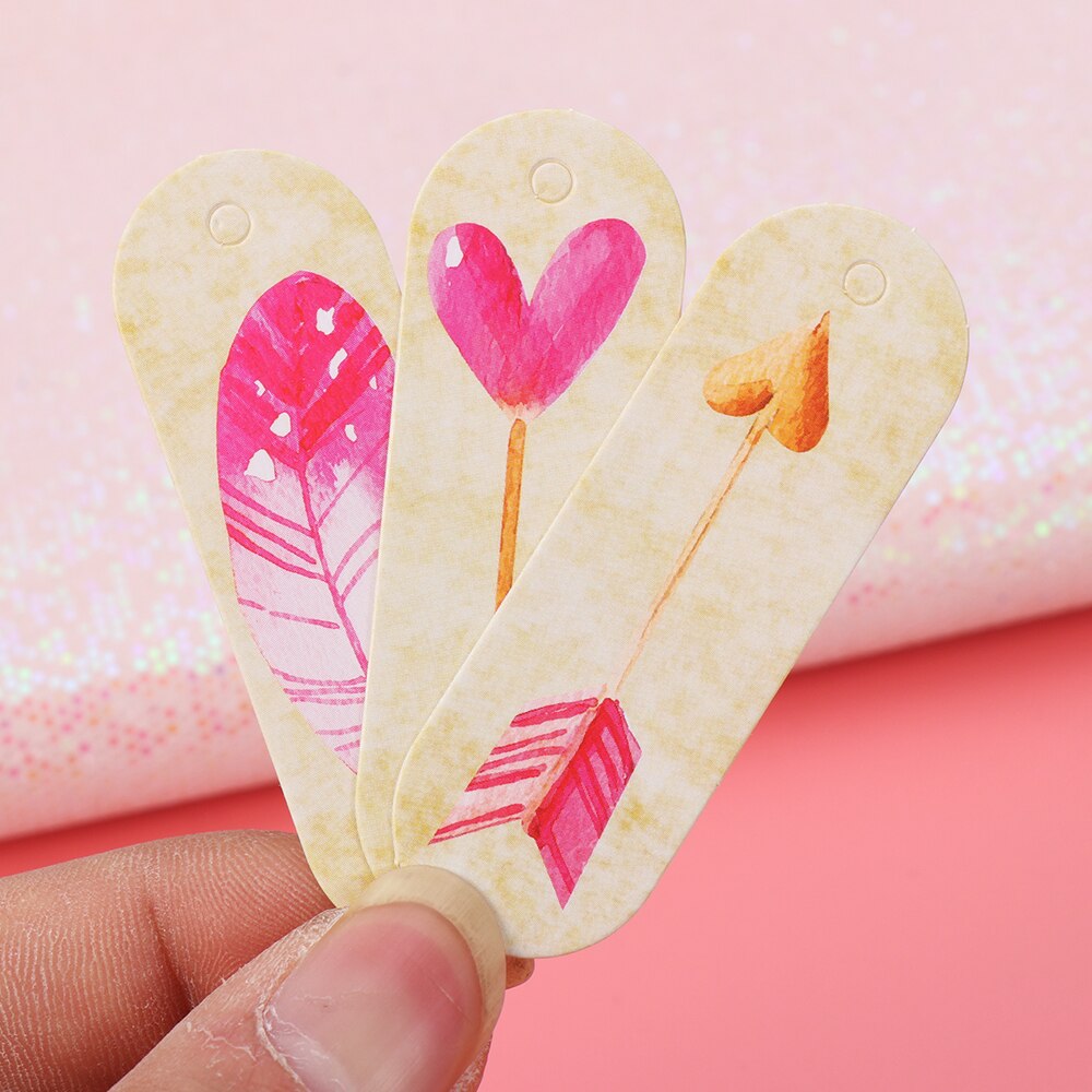 Étiquettes papier Kraft cœur à accrocher 50 pièces | Étiquettes autocollantes Kraft pour emballage de , décorations de fête