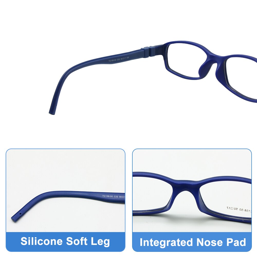 Kids Optical Glasses Frame Size 50 Silicone Safety Flexible Temple Children Eyeglasses Unbreakable Boys Girls