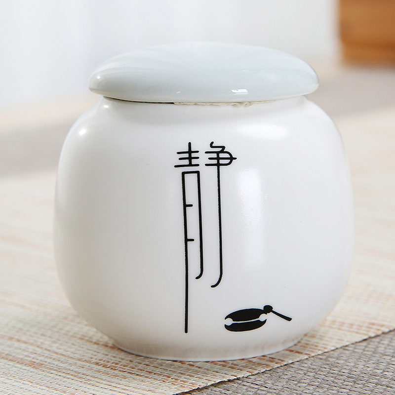 Retro Keramische Mini Thee Blikjes Thee Set Thee Verzegelde Blikken Gedroogd Fruit Collectie Moet Reizen Reizen Draagbare Verzegelde Opslagtank: C