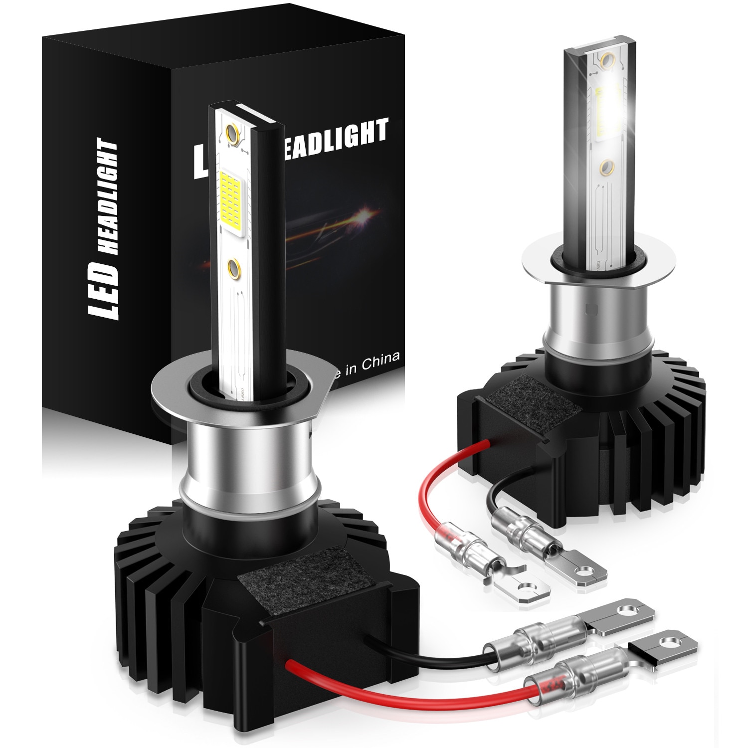 2 stk  h7 led  h4 canbus mini størrelse led pære  h1 h8 h9 h11 9005 hb3 9006 h10 no radiointerferens cob led tågelys bilforlygter