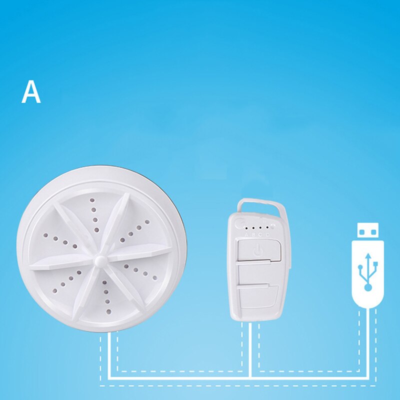 Machine à laver à ultrasons multifonctionnelle, ronde de 9cm, Mini outil de nettoyage Portable pour voyage et utilisation en extérieur F2: 1