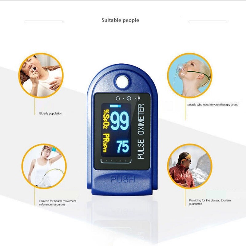 Oxímetro Digital SPO2 PR para dedo, pulsómetro, Monitor de saturación de oxígeno en sangre para dedo, cuidado de la salud