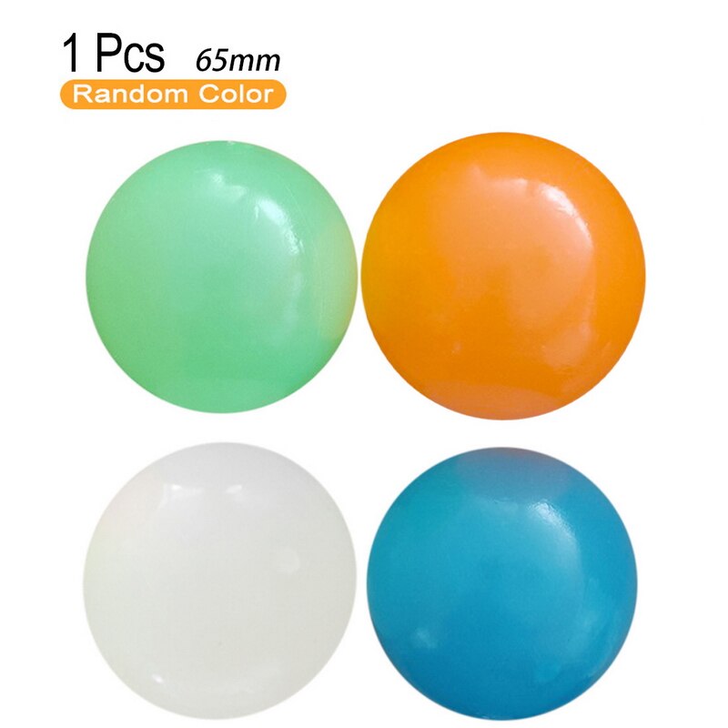 Globbles, Anti Stress Reliever Balls, Squish & Fidget Toys, Sticky Wall Balls Alleviate Tension, Anxiety Christmas for Kids: B 6.5cm 1PC random