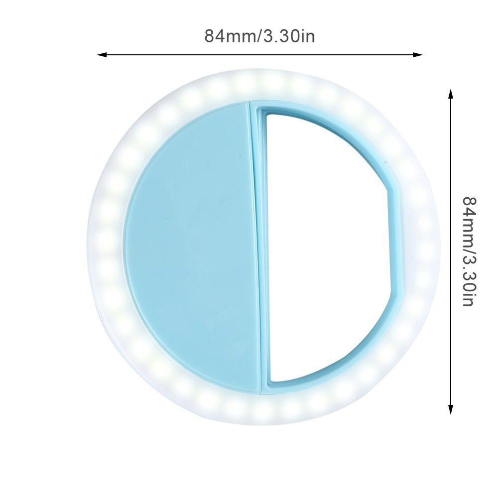 Pinza de teléfono móvil para Selfie, Flash LED automático para teléfono móvil, teléfono inteligente, linterna de Selfie portátil redonda, Mini cámara, linterna