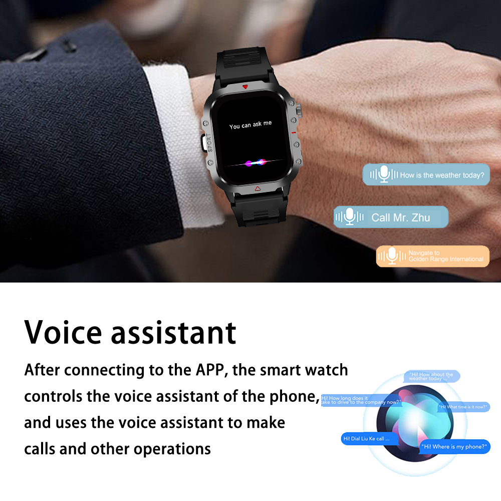 Nowy prezent niespodzianka latarka Smartwatch baron 2.01 "HD bezprzewodowy lokalizator zdrowia niestandardowe zdjęcie zegarki z trajektorią ruchu 2025