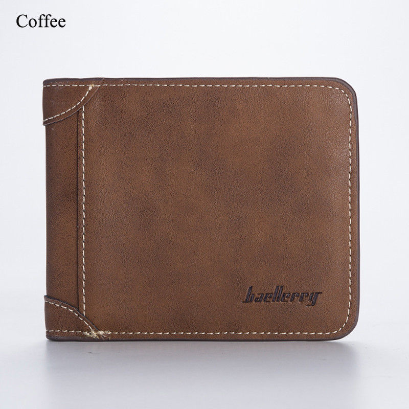 Herre afslappet tegnebog læder kort foldbar tegnebog pung 17 kreditkort indehaveren: Kaffe