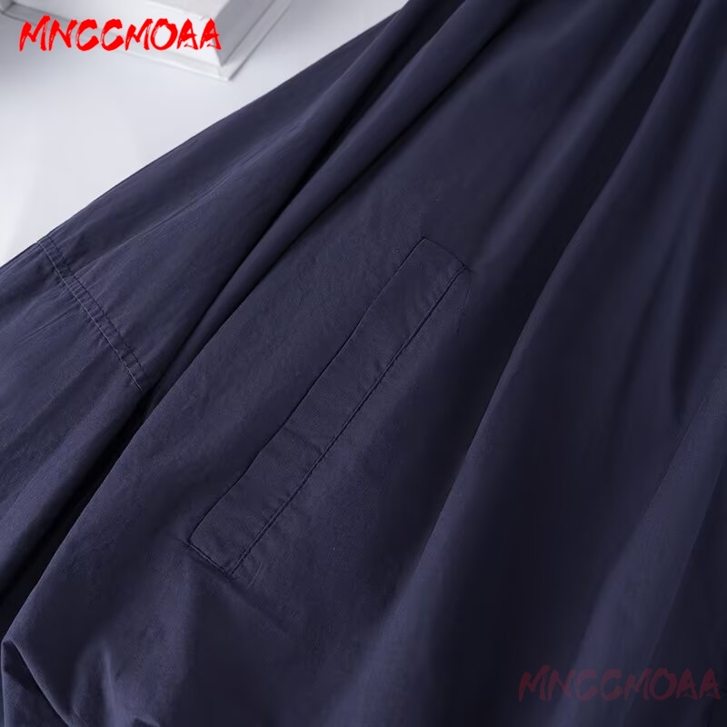 Vrouwen Bomberjack 2024 Herfst Feamle Casual Losse Donkerblauwe Lange Mouw Rits Jas Tops