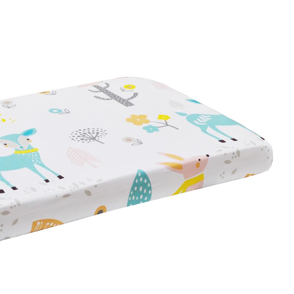 Nyfødte monteret ark til babyblød bomuldsseng sengetøj print elastisk madrasovertræk pads beskytter til baby drenge piger: A5