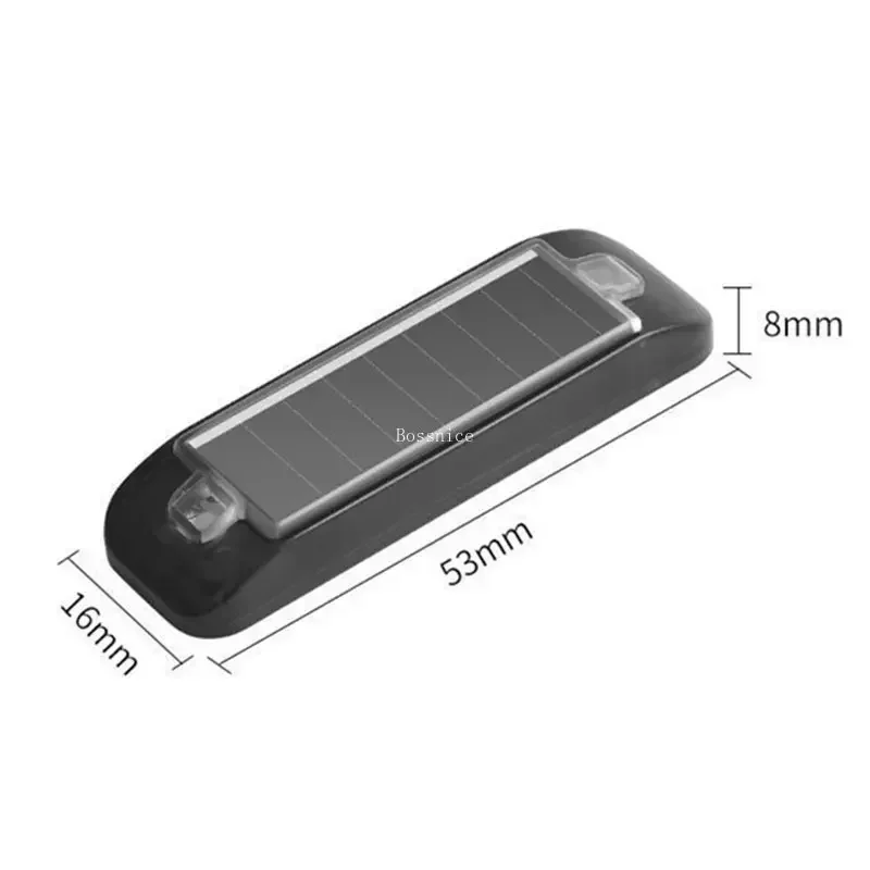 Mini lampe LED solaire à iode pour voiture, moto, véhicule électrique, feu arrière de vélo, stroboscope anti-arrière, nuit