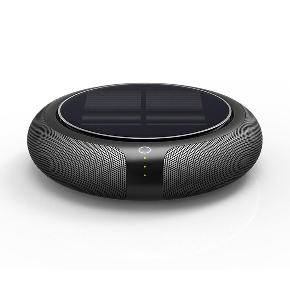 Solar Air Purifier Vehicle-mounted Negative Ion Generator Air Cleaner Anion Ionizer Generator Fresh Air (Black)