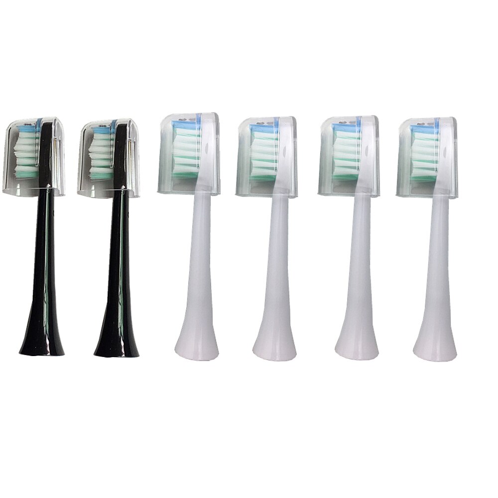 s100 toothbrush heads alfawise s100/S200 Replacement Toothbrush heads 1x 2x 3x pack: 6 pcs black white