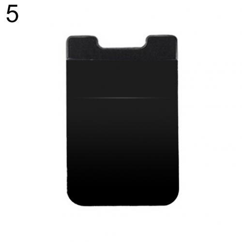 Telefoon Kaarthouder Marmer Zelfklevende Mobiele Telefoon Back Credit Id Kaarthouder Case Pocket Cover Telefoon Kaarthouder: Black